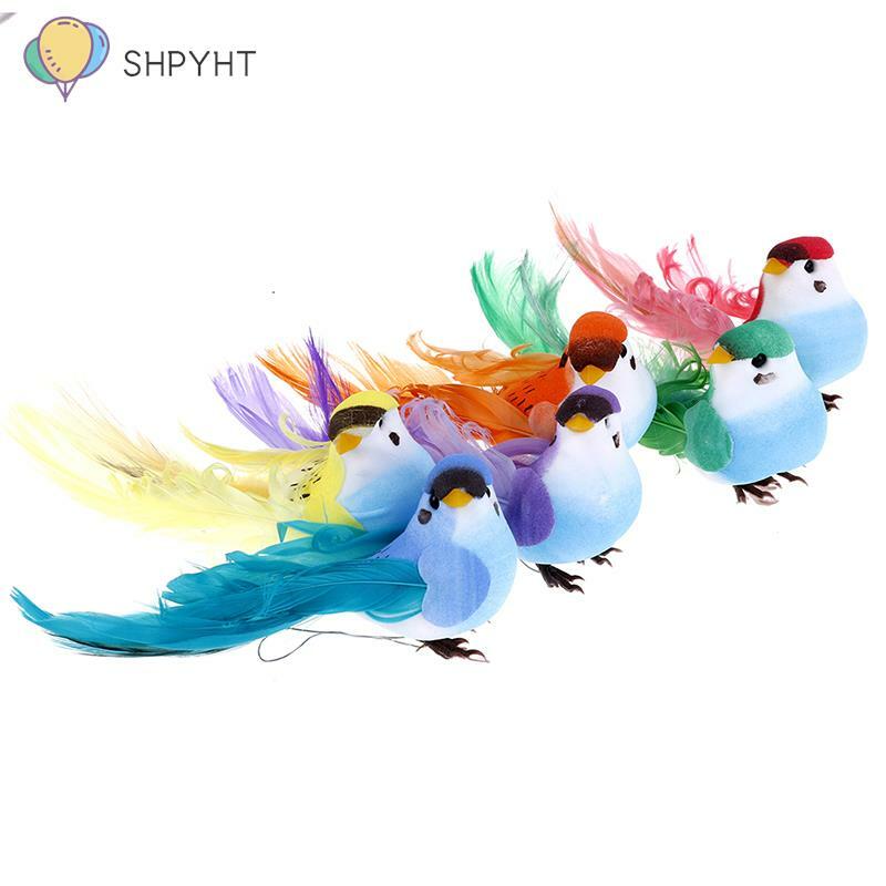 1Pc Random Simulation Feather Foam colorful bird Garden Bird lawn Prop Decoration Miniatures
