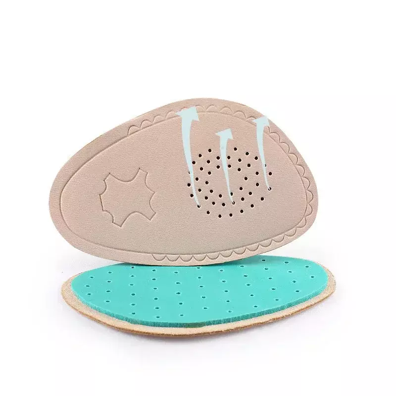Leather Half Insoles for Women High Heels Sandals Breathable Forefoot Shoes Pad Absorb Sweat Feet Soles Inserts Care Cushions