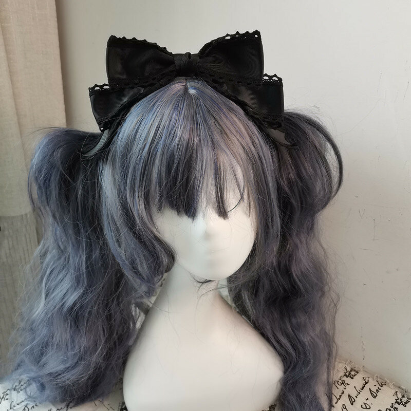 Lolita copricapo Lolita fascia bambola grande fiocco tornante cameriera fatto a mano KC accessori cosplay Anime accessori per capelli giapponesi
