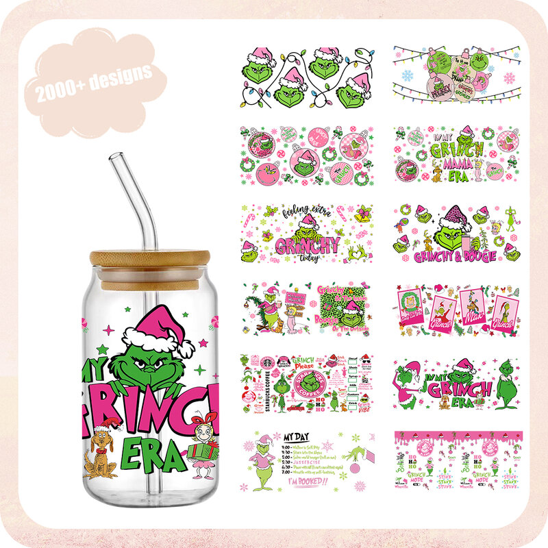 Ready To Transfer Factory Wholesale Christmas UV DTF Cup Wrap Design Transfers for Mugs Coffee Cups Tumblers