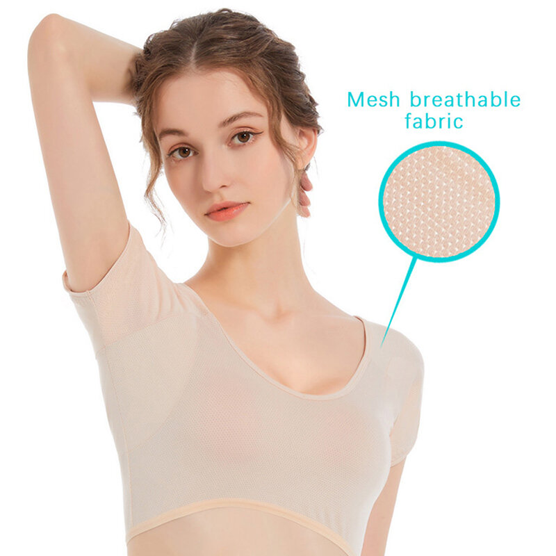 1PC t-shirt a forma di cuscinetti per il sudore lavabili sotto le ascelle cuscinetti per il sudore riutilizzabili protezioni assorbenti per profumo scudo Desodorante per le donne