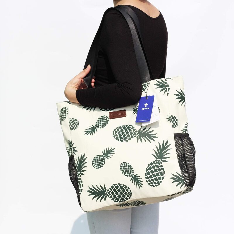 Original Floral Water Resistant Large Tote Bag Shoulder Bag for Gym Beach Travel Daily Bags Upgraded