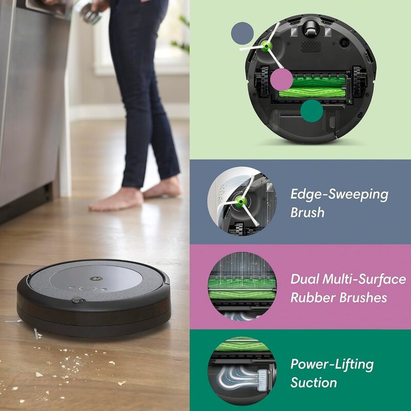 Aspirador Robot Inteligente, Mapeamento Inteligente, Sistema Operacional de Limpeza Personalizado, Funciona com Alexa