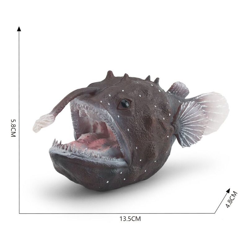 Imitacja zwierzę oceaniczne Mini wędkarz figurka Mini PVC morski Model zwierzęcia edukacyjny przenośny Model zwierzęcia zwierzę oceaniczne symulacyjny