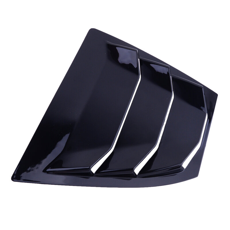 2 pçs preto brilhante abs plástico janela lateral traseira do carro grelha ventilação capa quarter apto para mazda 3 axela 2014 2015 2016 2017 2018
