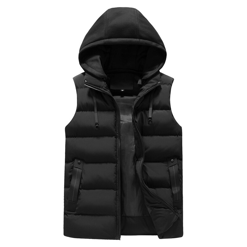 GlaJacket-Veste imperméable à capuche pour hommes, gilet épais, veste chaude, mode décontractée, automne, hiver