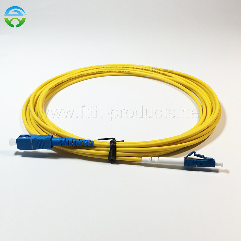 5 pcs Fiber Optical Patch Cord LC/UPC-SC/UPC SM Simplex G652D 3.0
