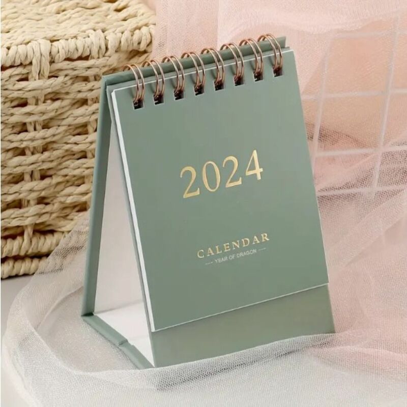 Pianificazione Mini calendario da tavolo INS Style Paper Mini 2024 Calendar minimalismo in piedi Flip Calendar Notepad