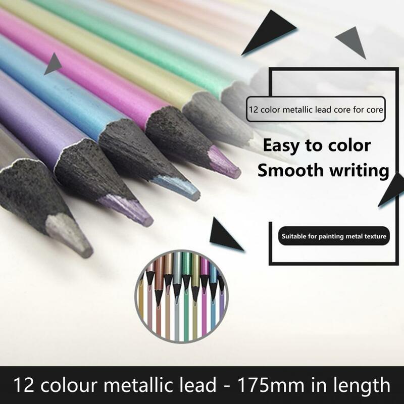 Crayon de couleur en bois pour enfants, léger, à l'huile, large application, pratique, Simple, assortiment de couleurs