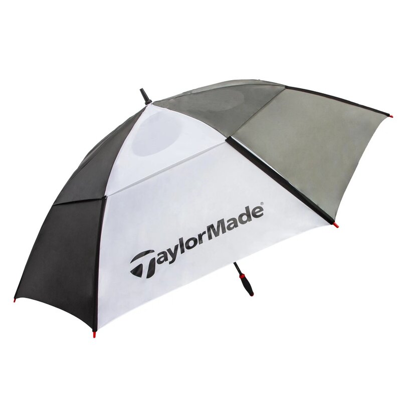 68-inch Auto Open Vented Golf Umbrella, Black/White