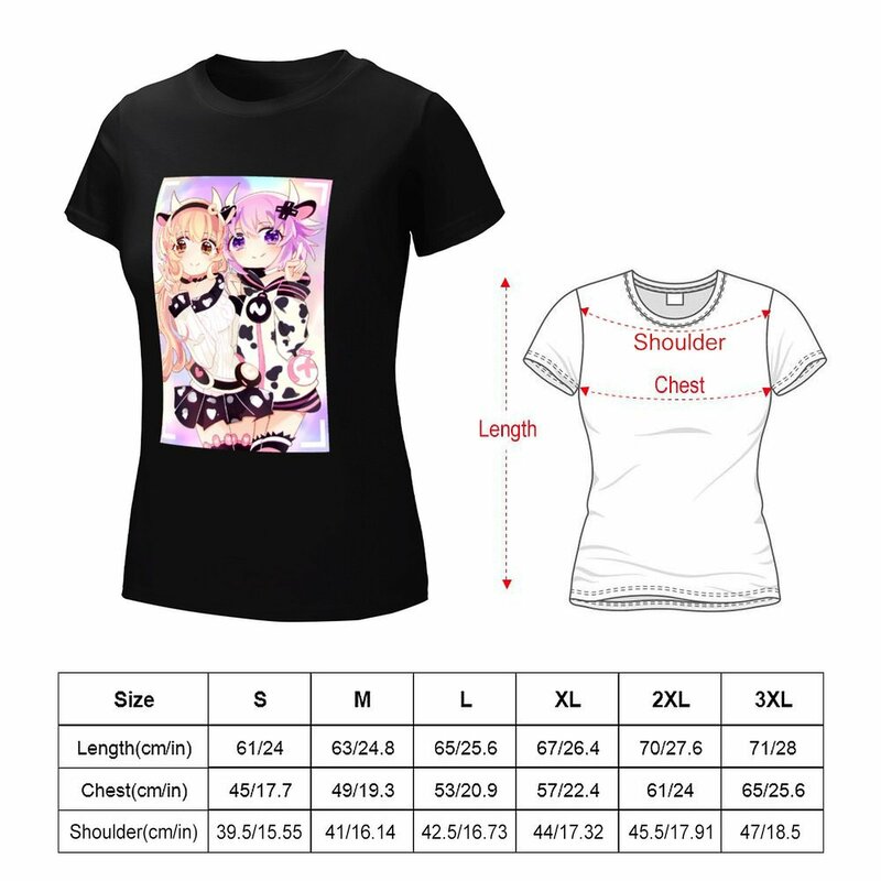 Koszulka Nep-Nep Compa Moo Neptunia kawaii ubrania zabawna ubrania wiosenne kobiet 2024