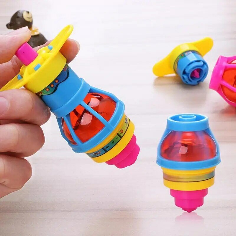 Menyala berputar penuh warna atasan dalam gelap modis giroskop terbaru massal mainan liburan pesta ulang tahun nikmat untuk anak-anak