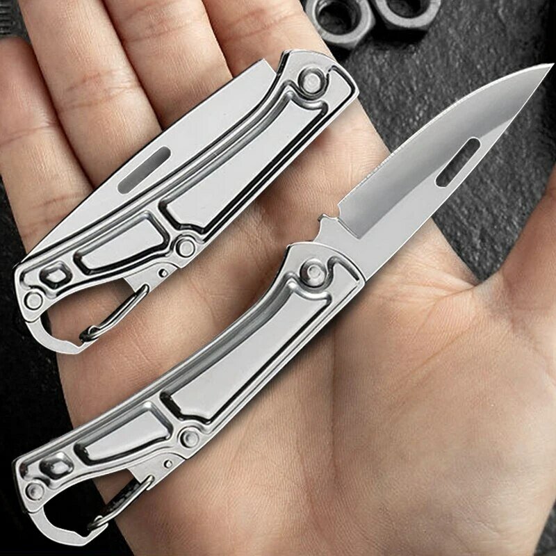 Couteau à fruits pliant de poche, couteau extérieur en acier inoxydable avec poignée antidérapante pour accessoires de cuisine