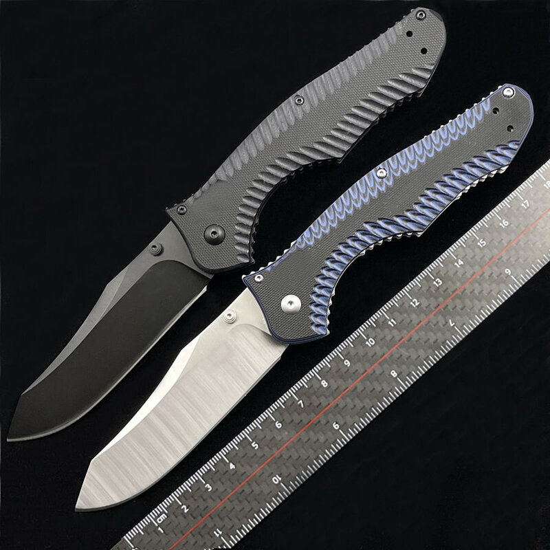 D2 Blade Outdoor BM 810 Tactical Folding Knife G10 Handle Camping Safety-defend Pocket Knives EDC Tool