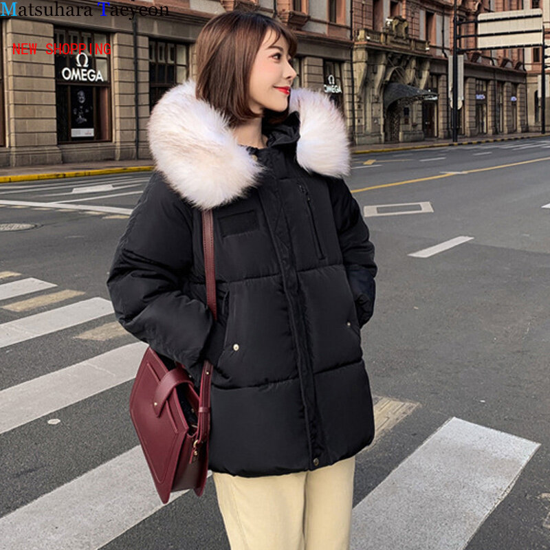 2024 Winter Fashion Parka Hooded Coat Jacket Women  Windproof Thick Warm Coat Ultra Light Women's  Korean Loose Jacket Wholesale