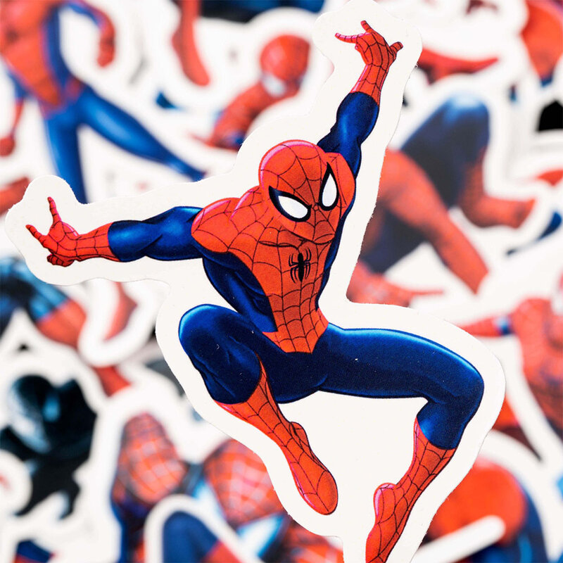 32pcs Disney Movie The Avengers Super Hero Spiderman Cartoon Stickers DIY Guitar Car Cool Anime Decals Sticker Fun for Kids Toy