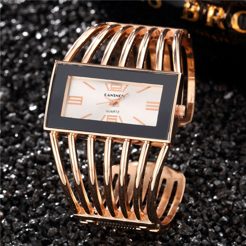 UTHAI W27 orologio al quarzo di moda di lusso da donna con cinturino scavato da ragazza in metallo creativo da donna Versatile orologi da polso di tendenza