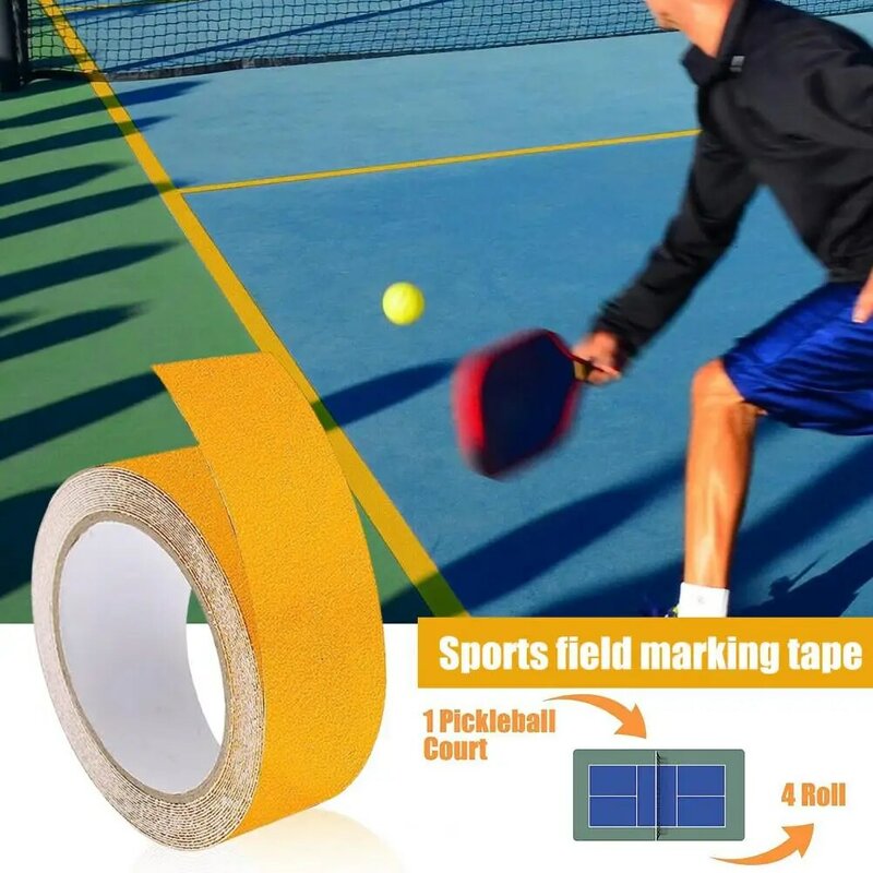 Vloermarkering Tape Veldmarkering Tape Veelzijdige Buitenbaan Markering Tape Badminton Pickleball Tennis Antislip Voor Sport