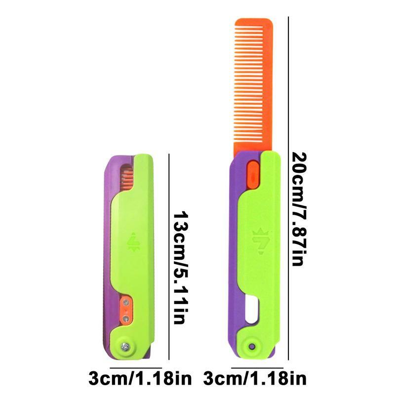 3D Printing Gravity Comb Foldable Portable Heavy Duty Women Travel Hair Styling Hairdressing Comb Girlfriend Birthday Gift
