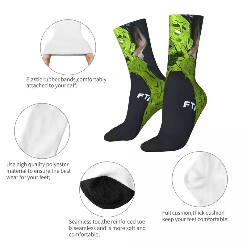 Веселые забавные крутые мужские носки в стиле ретро Харадзюку, стиль хип-хоп, необычные дизайнерские Носки с рисунком в подарок