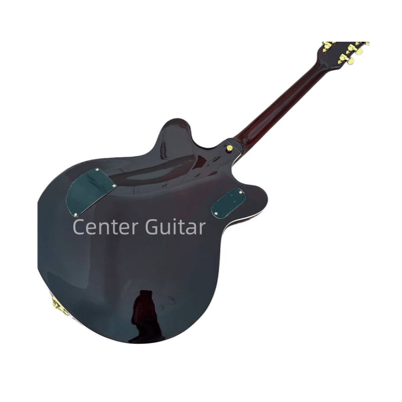 Электрическая гитара цвета бордового Красного полый джаз, сделано в Китае, в наличии, быстрая доставка, бесплатная доставка