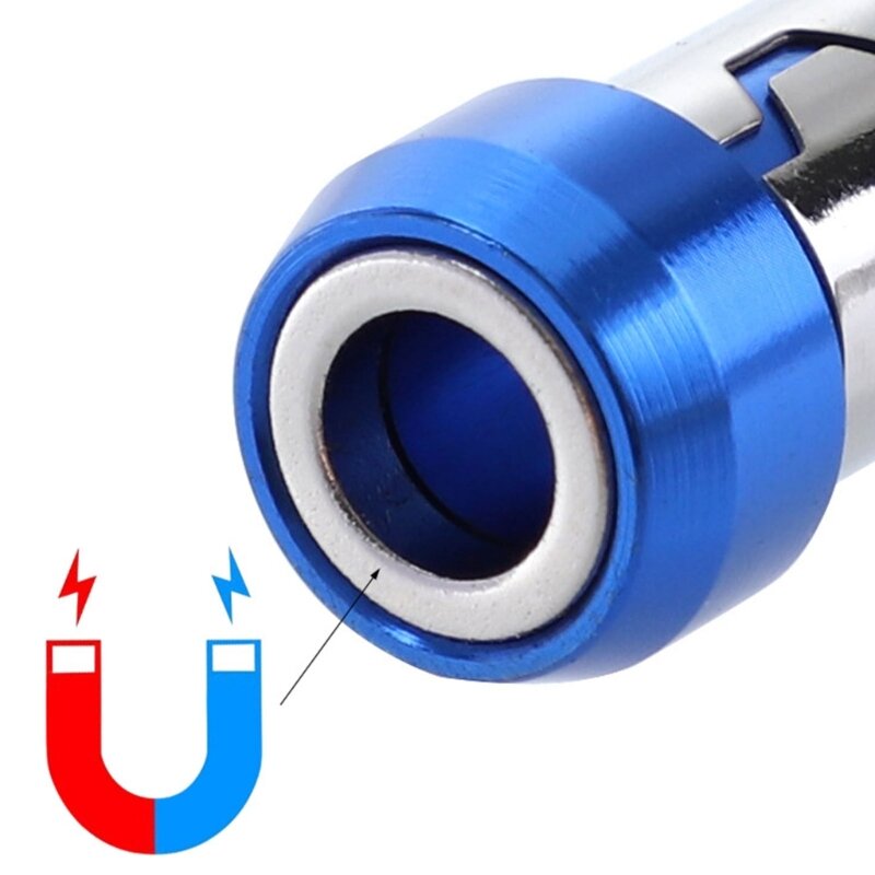 5 Pieces Magnetic Screw Ring Bit Magnetizer Ring Metal Magnetizer Screw, Removable for 1/4 Inch/ 6.35mm Hex Screwdriver