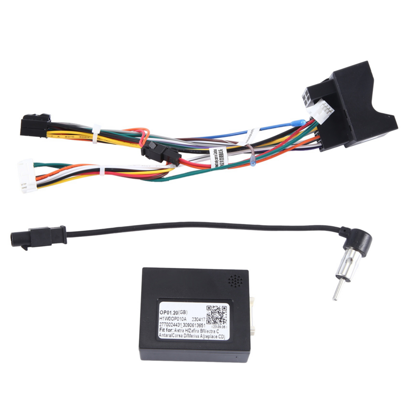 Car Radio Cable with CANBus Box for Opel Astra H Zafira B Power Wiring Harness for Android Headunit Installation Adapter