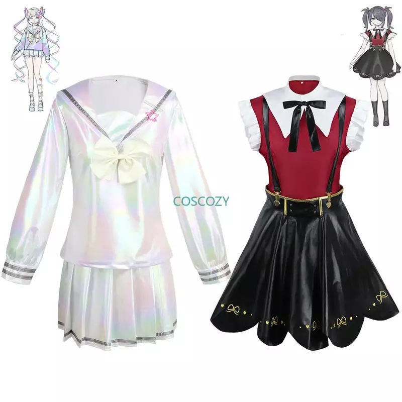 Kostum Cosplay Game NEEDY GIRL OVERDOSE KAngel kostum Lolita Girls Beautiful Laser JK Sailor Suit seragam sekolah pakaian Comic Con