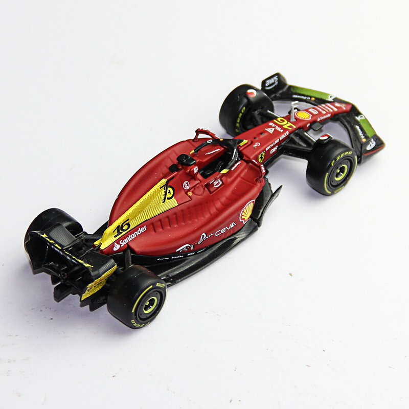 Bburago 1:43 F1 Ferrari F1-75 75th Anniversary #16 Leclerc #55 Sainz Monza Italienische GP Legierung Fahrzeug Diecast Autos Modell Spielzeug geschenk