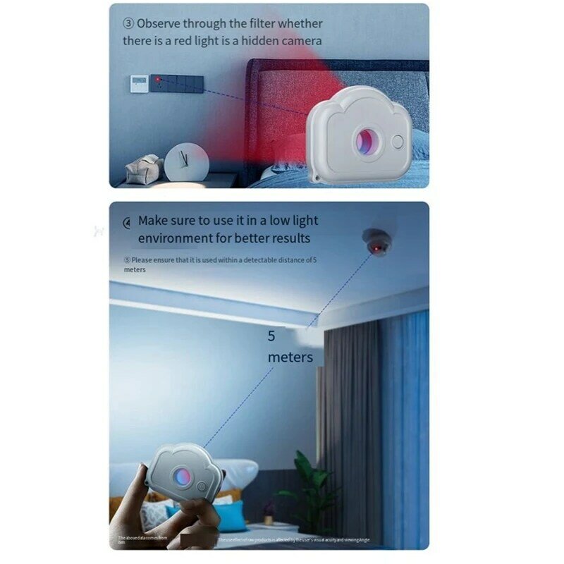 Luz infrarroja portátil P168 para Hotel, Detector antipeeping, multifuncional, antisnooping