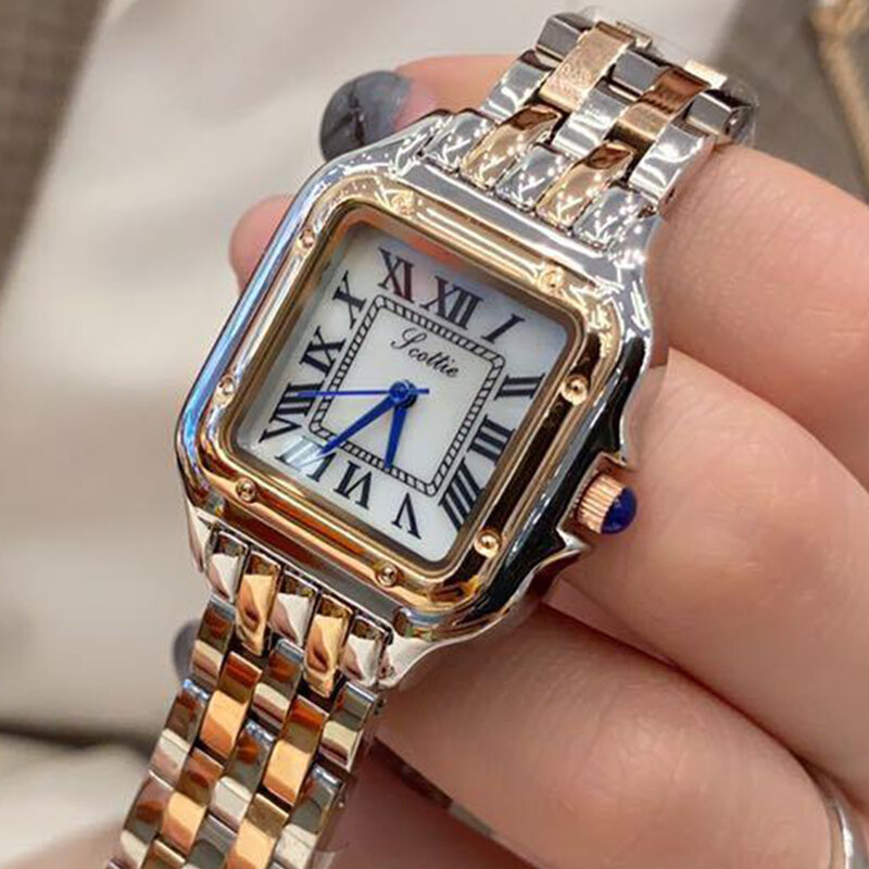 Orologio da donna impermeabile in acciaio da donna elegante di nuova moda, impermeabile, nuovo orologio da donna al quarzo