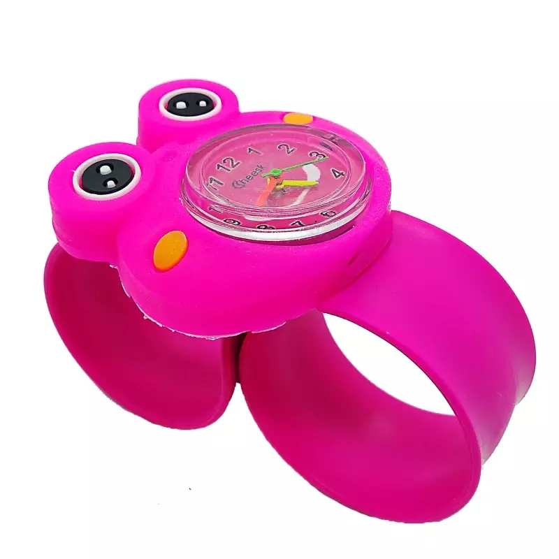 New Product Release Frog Children Watches Kids Girl Silicone Strap Candy Color Cartoon Butterfly Child Quartz Wrist Watch Clock