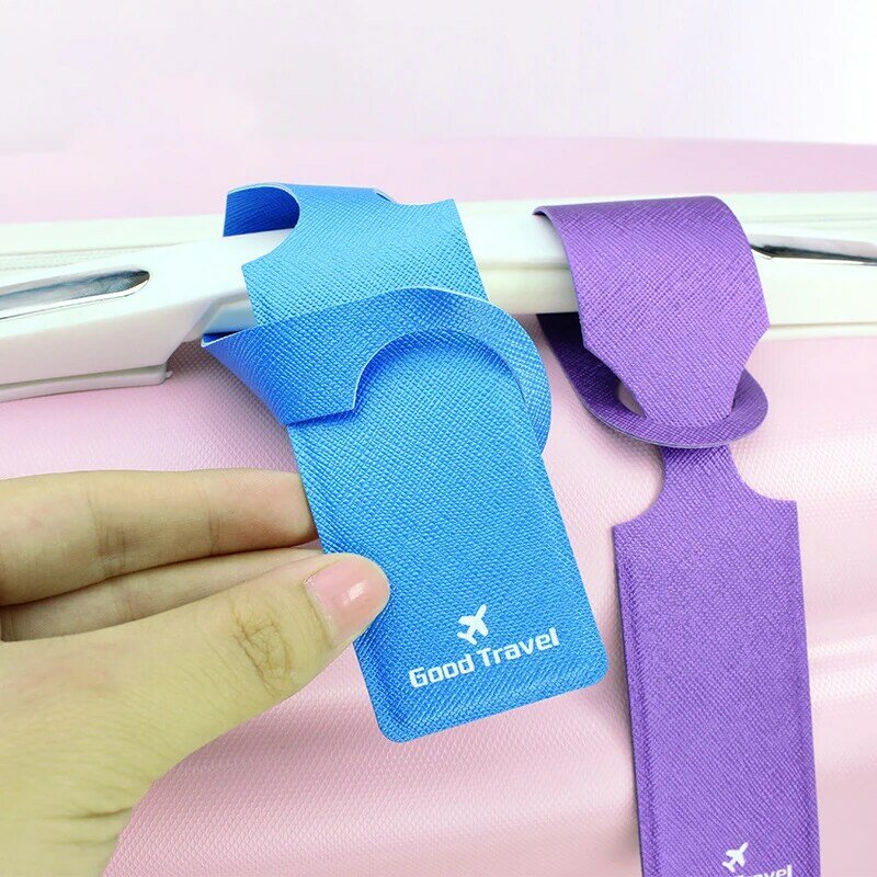 1pcs Creative Integrated Transparent Luggage Tag Rfid Blocking Check-In Boarding Pass Portable PU Luggage Tag Travel Box Tag