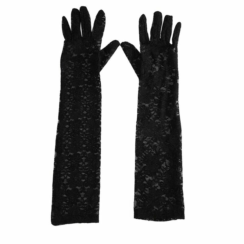 Солнцезащитные ретро свадебные с защитой от уф цветов модные кружевные перчатки женские перчатки длинные митенки Arm