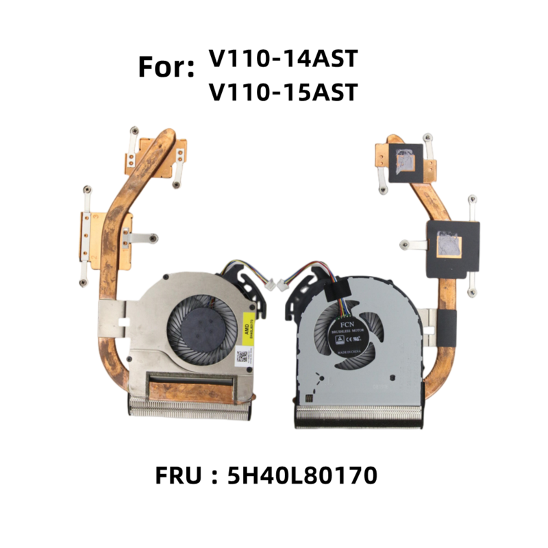 Disipador de calor y ventilador de CPU para portátil, módulo térmico para Lenovo V110-14, V110-15, V110-14AST, IKB ISK 5H40L80170, nuevo