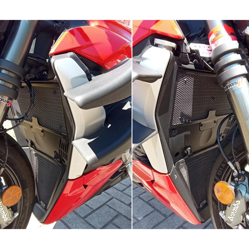 หม้อน้ำรถจักรยานยนต์ฝาครอบตะแกรงอุปกรณ์ปกป้องป้องกันป้องกันสำหรับ Ducati streetfighter สตรีทไฟเตอร์ V2 2022 2023