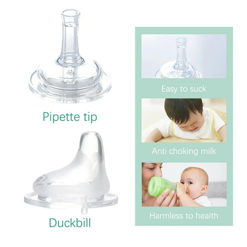 Bebê garrafa silicone palha, acessórios substituição, boca larga