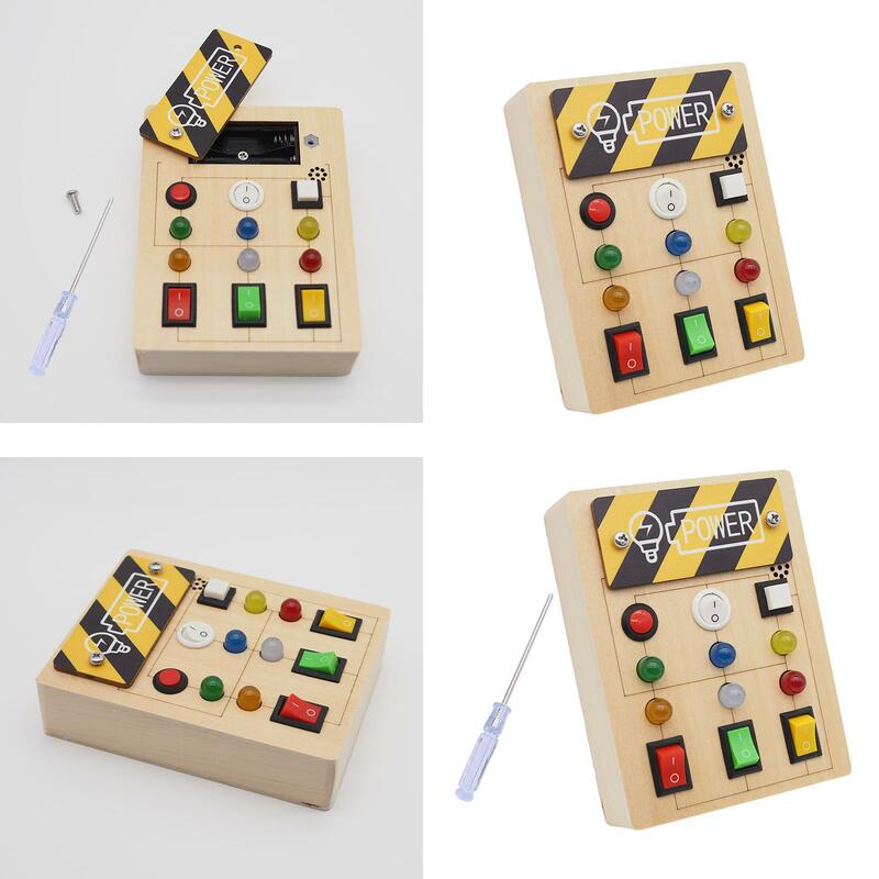Tablero ocupado de madera juguete de aprendizaje sensorial para actividades, guardería, edades 3 +