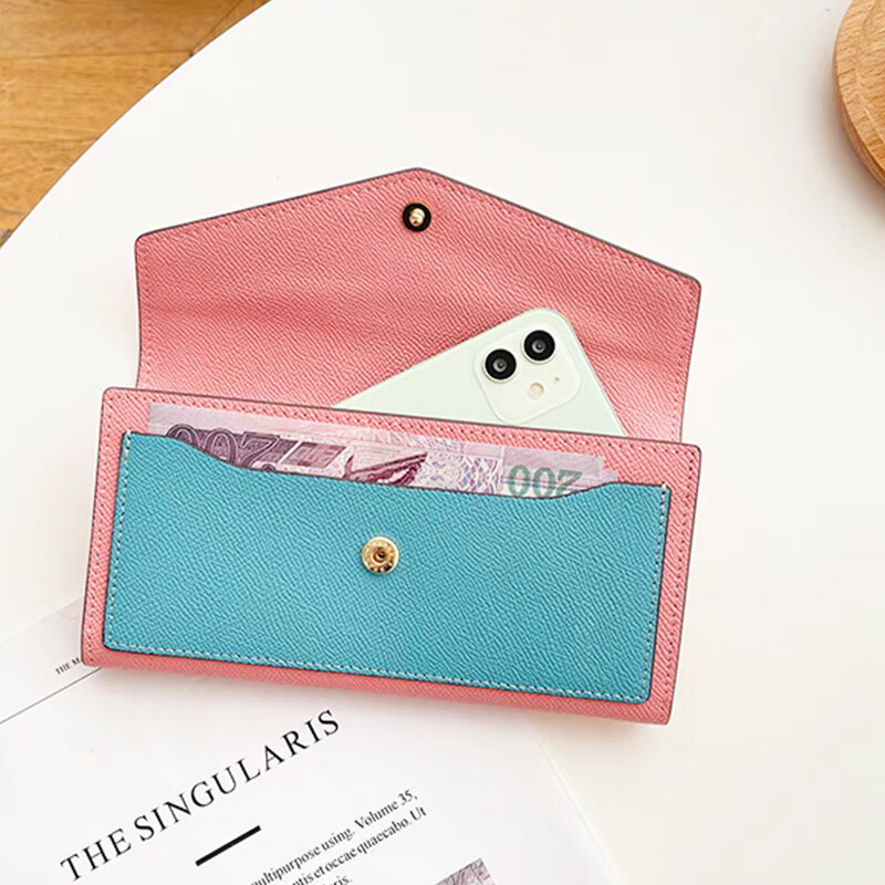 Busta donna portafoglio lungo Design di lusso grande capacità Versatile porta carte di credito in vera pelle iniziali personalizzate portamonete per telefono