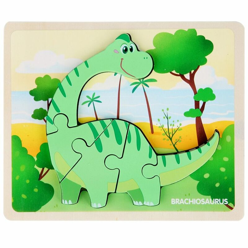 Animal Dinosaur 3D Jigsaw Creative Cartoon Colorful Learning Cognition Intelligence Game Puzzle Parent-child Toy