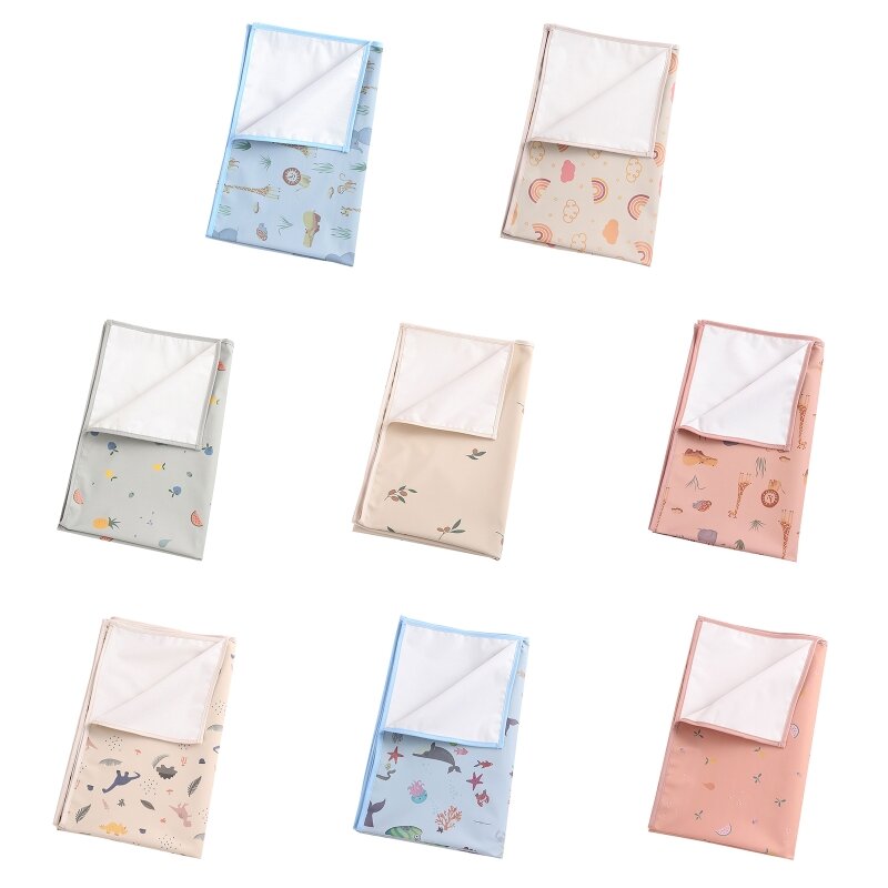 35x50cm Portable Baby Changing Pad Waterproof Reusable Diaper Pad Cover Changing Mat Crib Mattress Sheet Infants Floor for Play