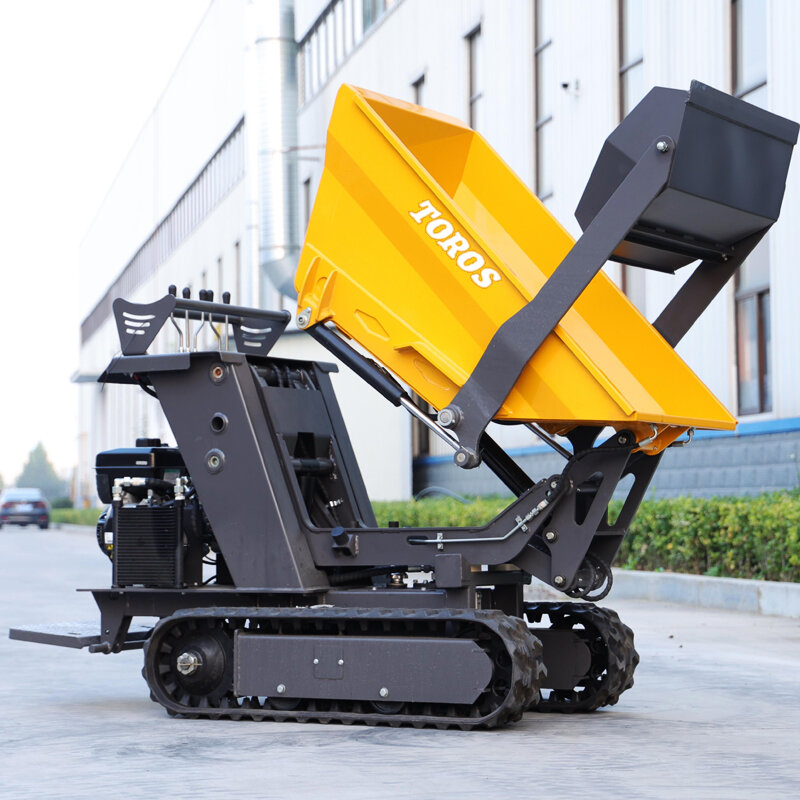 500kg Gewicht hydraulischer Mini-Dumper angetrieben Gummi kette Mini Cart Transporter Crawler Mini Dumper angepasst
