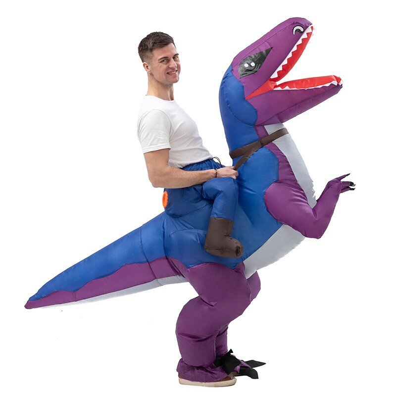 Disfraz inflable de dinosaurio para adulto, traje de Animal para altura de 150 a 190, ideal para fiestas de Halloween y vacaciones