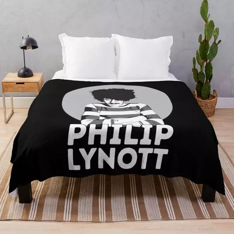 PHIL lynott ผ้าห่มคู่รัก Lizzy ผ้าห่มลายอนิเมะผ้าห่มอนิเมะสำหรับเตียงผ้าห่มลายสก็อตแบบหลวม