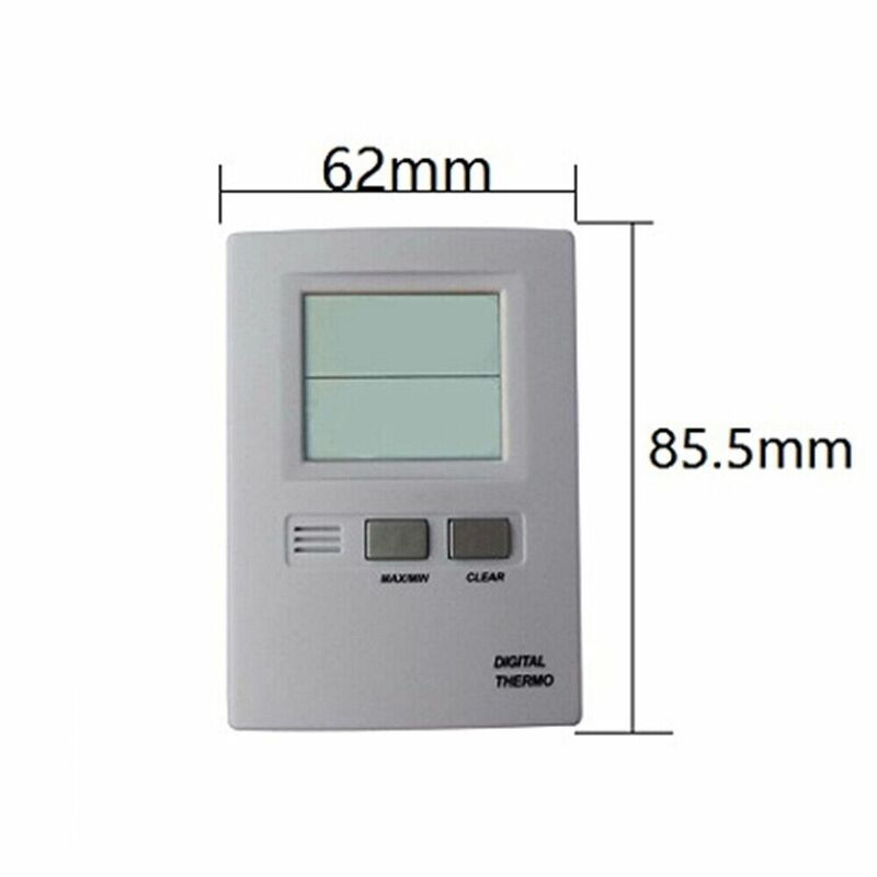 Termometer dalam ruangan, alat tampilan ABS pasang dinding elektronik tempratur Saluran ganda