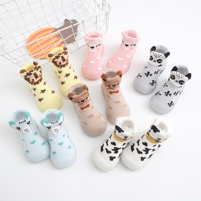 Zapatos de algodón para bebé, Calzado con suela de goma suave, antideslizante