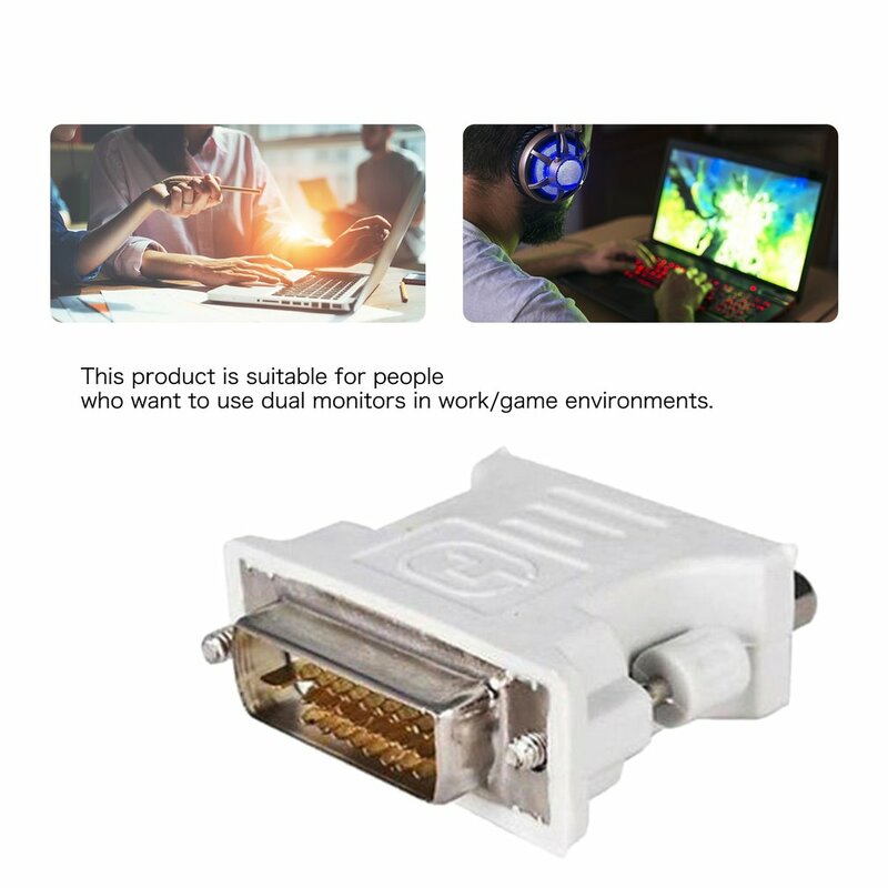 DVI D Male To VGA Converter For PS4 PC Laptop TV Monitor Projector 1080P HD Female To VGA Male Adapt Socket Adapter Converter