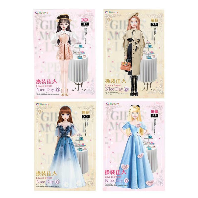Магнитная нарядная кукла, безопасное и безвредное платье принцессы, наряд, набор кукол, портативное платье принцессы, наряд, бумажная кукла, простой в захвате подарок