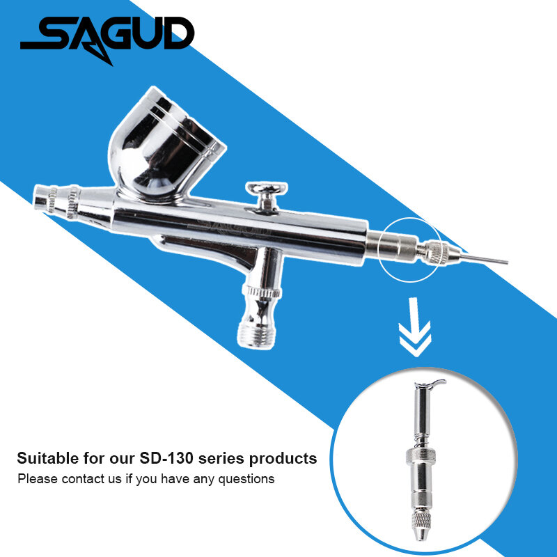 Sagod-調整可能な針付きエアブラシキット,レバーとナット付きの4つのスプレーガンの修理部品,SD-130シリーズ