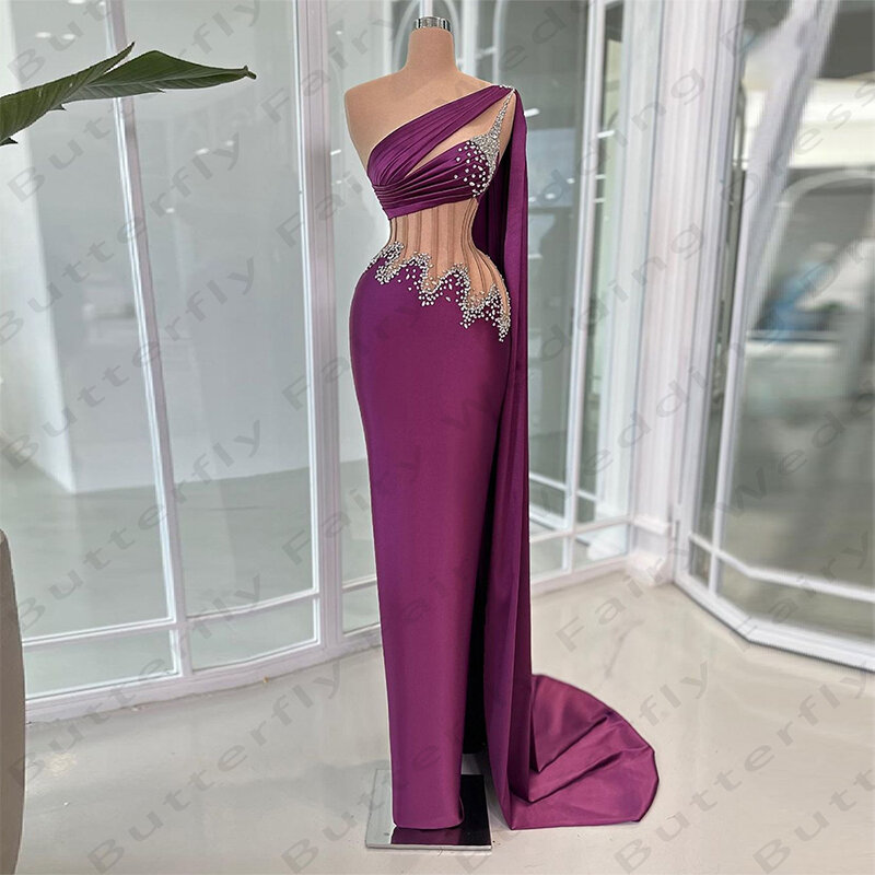 2024 Women's Evening Dresses Sexy Off Shoulder Mermaid Princess Prom Gowns Arab Formal Fashion Celebrity Party Vestidos De Noche
